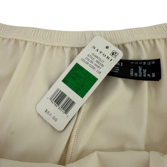 Natori Chantilly Lace Stretch Satin Lingerie Shorts Sz Large Ivory 785339 - Picture 4 of 5